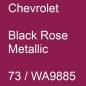 Preview: Chevrolet, Black Rose Metallic, 73 / WA9885.